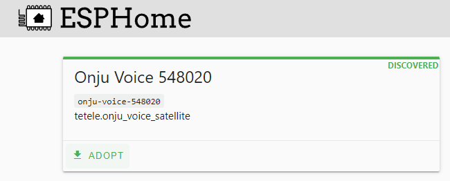 Adopting the Onju Voice Satellite in ESPHome